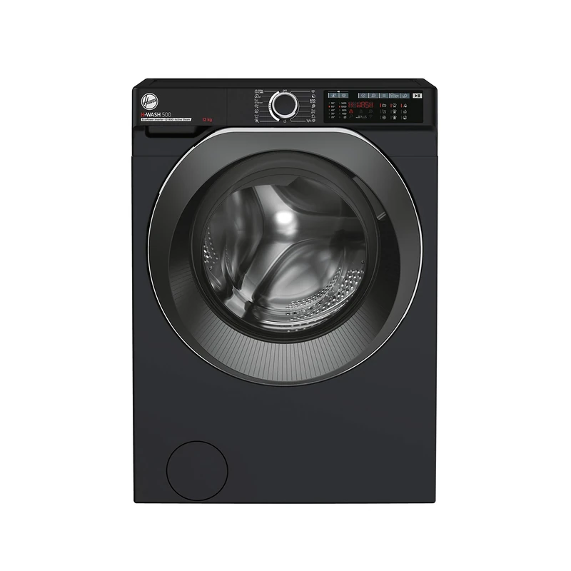 Hoover H-WASH 500 12kg Freestanding Washing Machine, 1400 RPM, A Rated, ECO‑Power Inverter Motor, hOn App, 60 Programmes, Care Dose, Power Care System, Black, 60x67x85 cm ‑ HW 412AMBCB/1-80