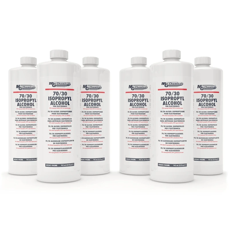 8241 70/30 Isopropyl Alcohol Electronics Cleaner, 945mL Bottles (6 Pack, sold as case pack only)