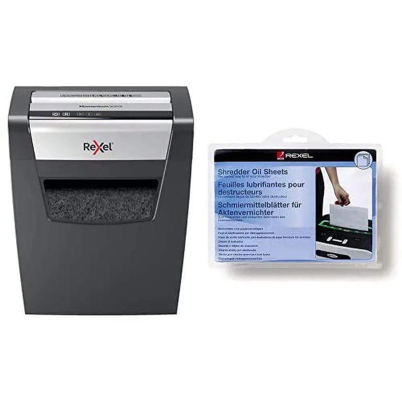 Rexel Momentum X312 Cross Cut Paper Shredder with Shredder Maintenance Bundle