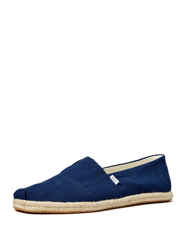 TOMS MEN ALPARGATA ROPE Navy Slubby Woven UK6
