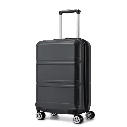 Kono Suitcases with Wheels Carry On Luggage Travel Hard Case Baggage, Grey, 20", 1871 20 Gy