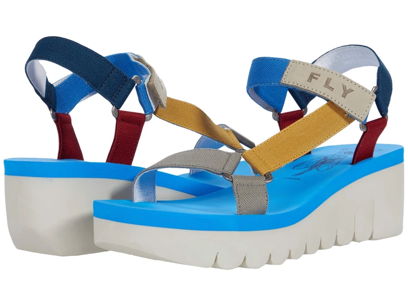Fly London Women's Yefa726fly Sandal, Multi Azure, 3 UK - Image 1