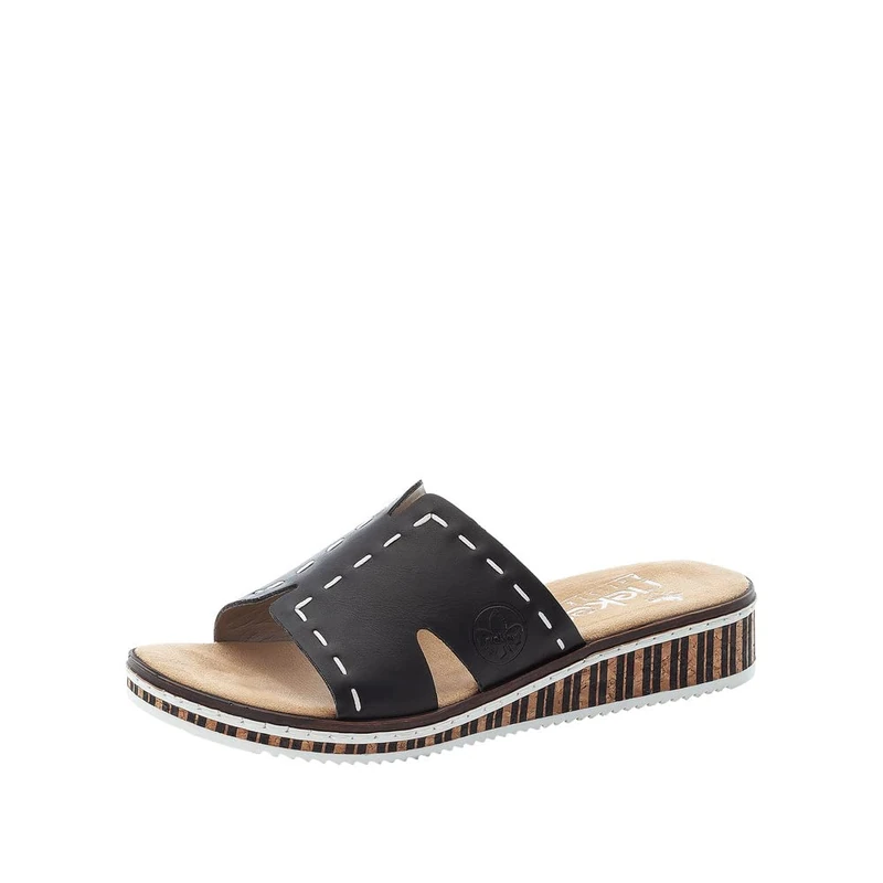 Rieker Women's V3692 Sandal, Black, 5 UK