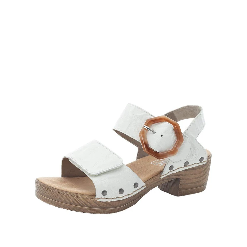 Rieker Women's V6851 Sandal,White, 6 UK