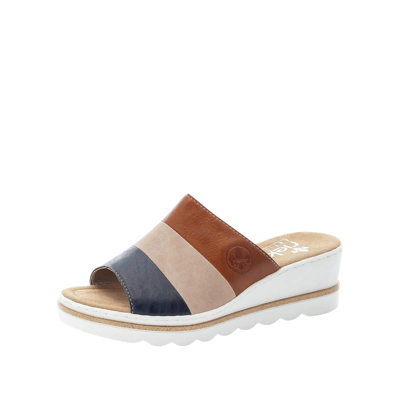 Rieker Women's 67492 Sandals, Blue Combination, 4 UK