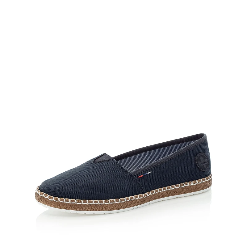 Rieker Women Espadrilles M2278, Ladies Flats,Low Shoes,Summer Shoes,Slippers,Slip-ons,Braided,Maritime,Blue (Blau / 14),41 EU / 7.5 UK