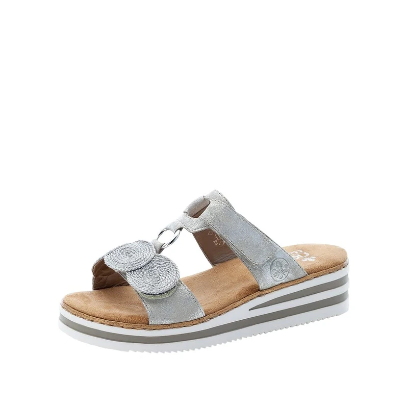Rieker Women's V02K3 Sandals, Silver, 43 EU