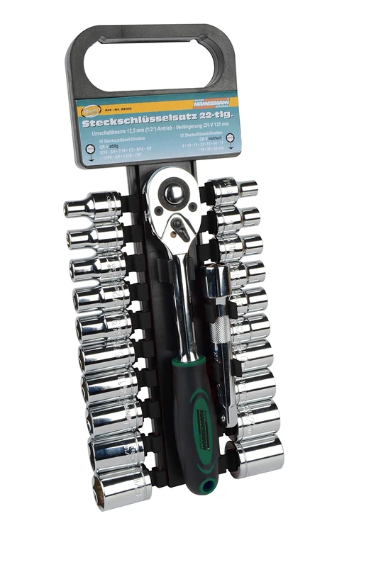 Brüder Mannesmann Werkzeuge M29106 Socket Spanner Set 1/2 Inch 22 Pieces