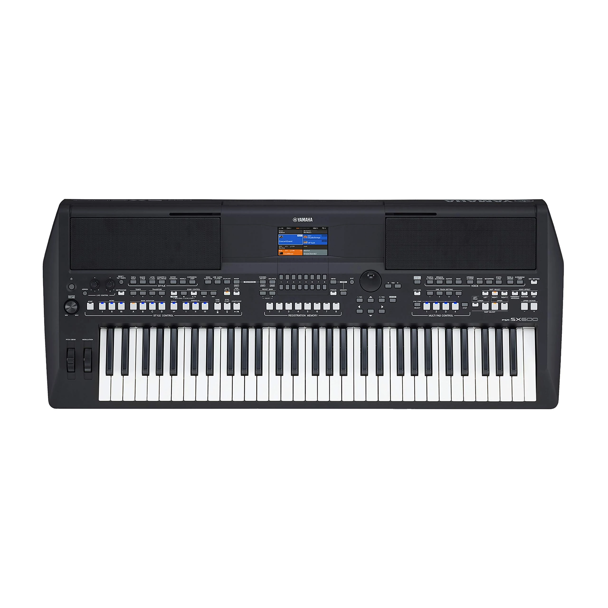 Yamaha PSR-SX600 Digital Keyboard - a Powerful Digital Workstation Keyboard with 61 Touch-Sensitive Keys, 850 Authentic Instrument Voices and DJ Styles, in a Black Finish