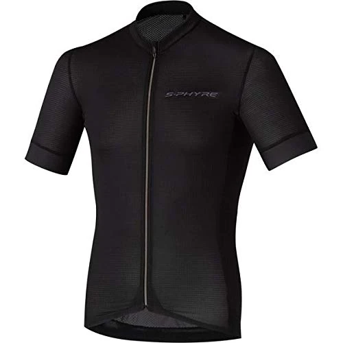 Shimano Clothing Men's, S-PHYRE Short Sleeve Jersey, Black, Size XL