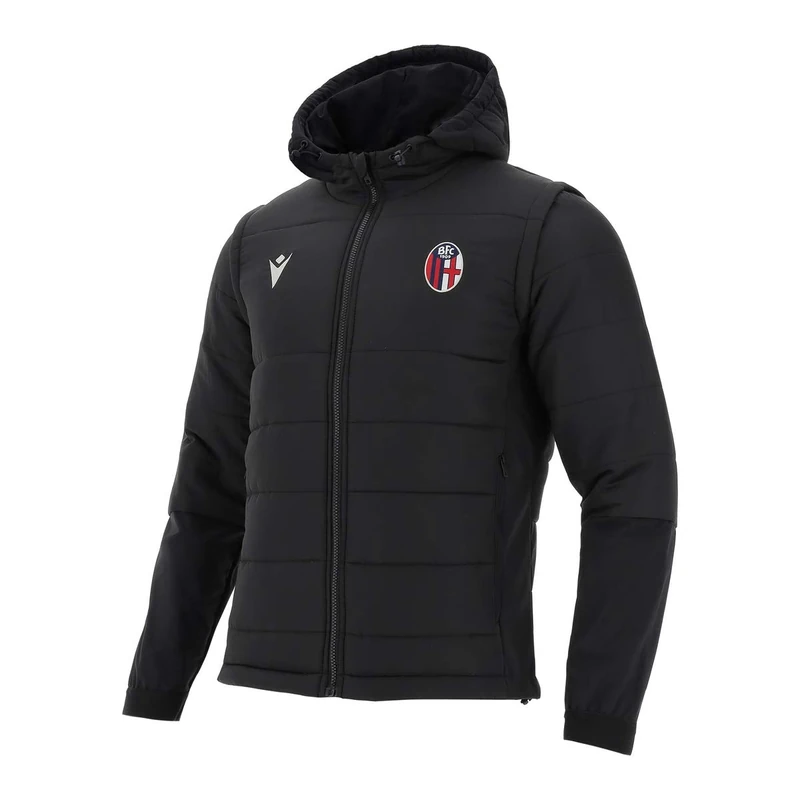 Macron Men's Bfc M20 Bomber Con Maniche Staccabili Ner Sr Removable Sleeves Bologna FC 2020/21 - Image 1