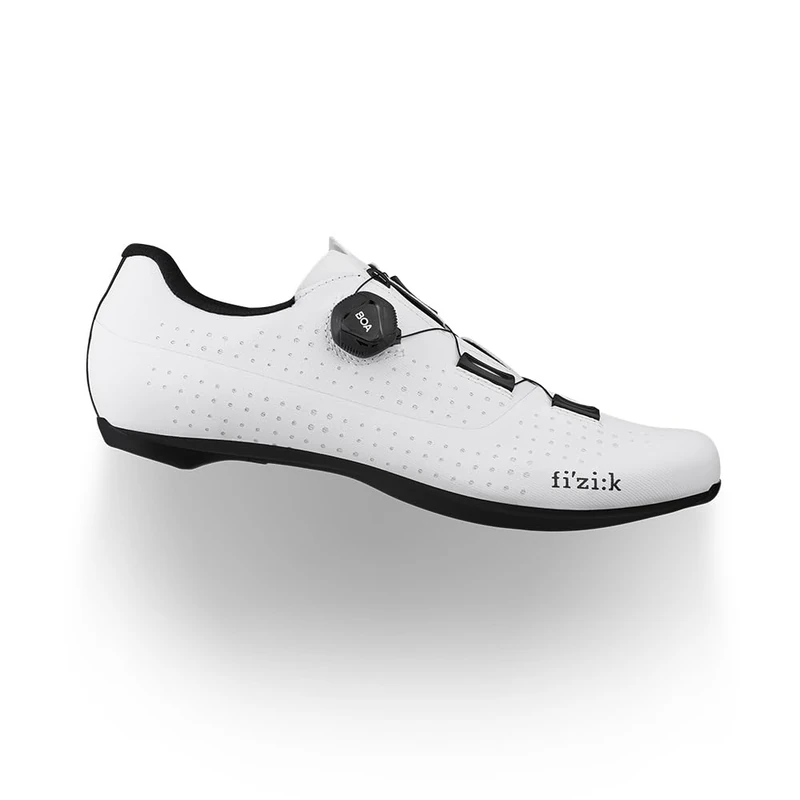 Fizik R4 Tempo Overcurve Clip-in Cycling Shoes, Wide Fit, White/Black, Size 44 EU