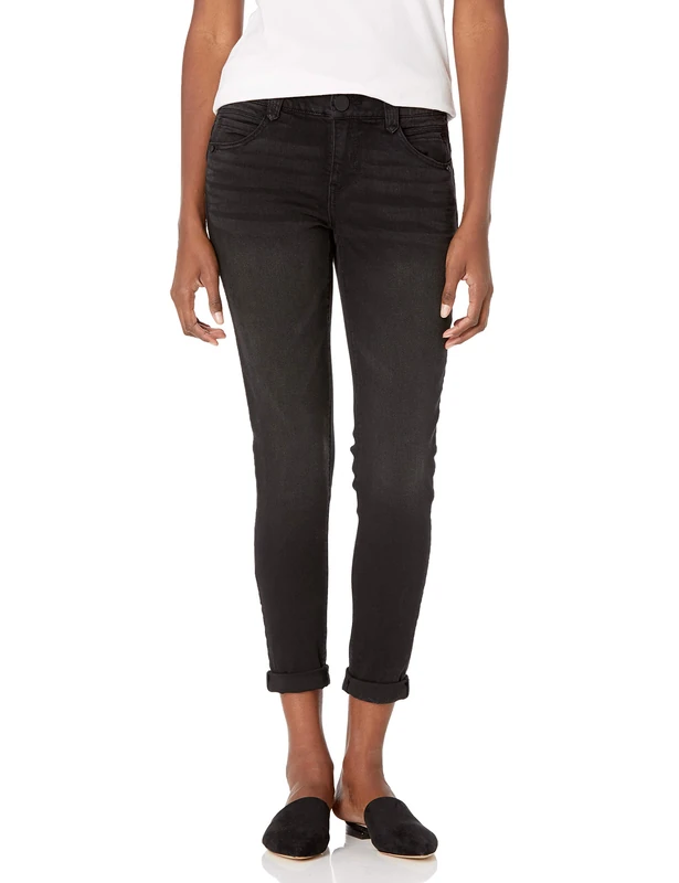 Democracy Women's Ab Solution Ankle Skimmer Jean, Black, 18