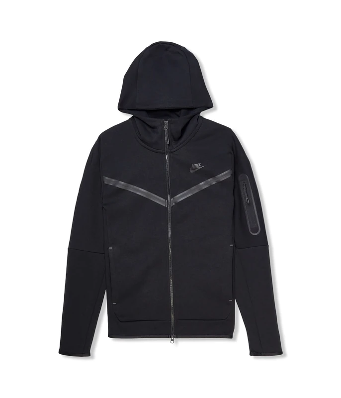 Nike CU4489-010 M NSW TCH FLC HOODIE FZ WR Sweatshirt Men's BLACK/BLACK 2XL