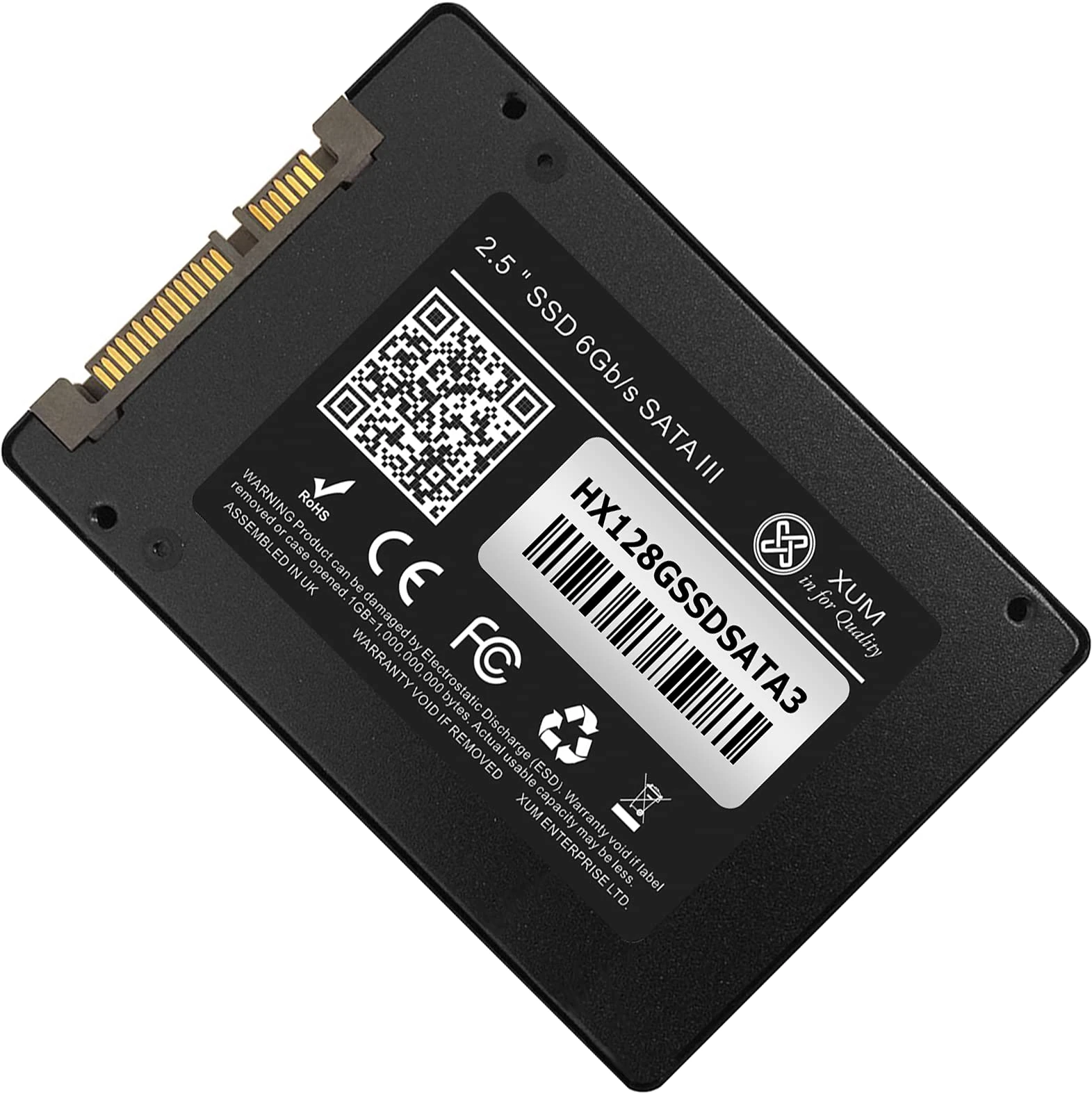 XUM HX128GSSDSATA3 128GB SATA III 2.5" Internal Solid State Drive SSD MLC Full Size Up to 550 MB/s