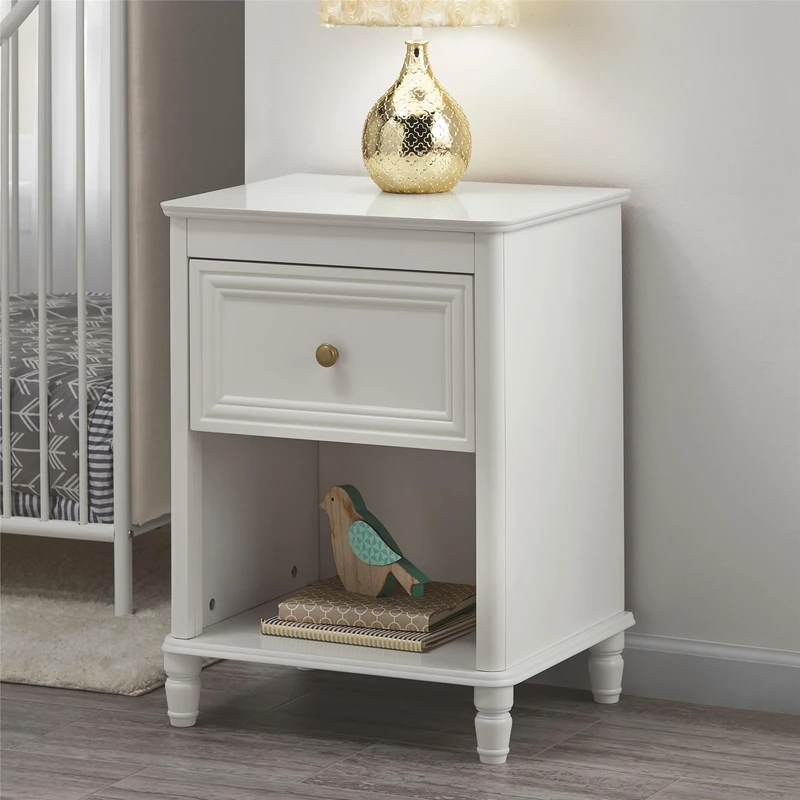 DHP Furniture Piper Nightstand, Cream - Image 1