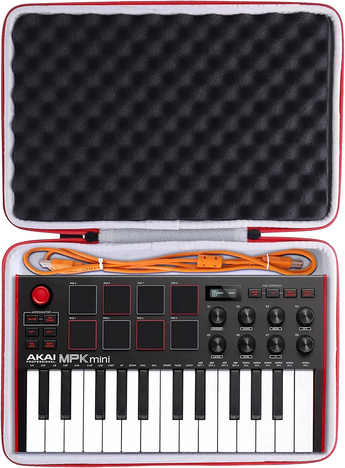 co2CREA Travel Hard Case for AKAI Professional MPK Mini MK3 / MPK Mini Play MK3 25 Key USB MIDI Keyboard Controller,Case Only