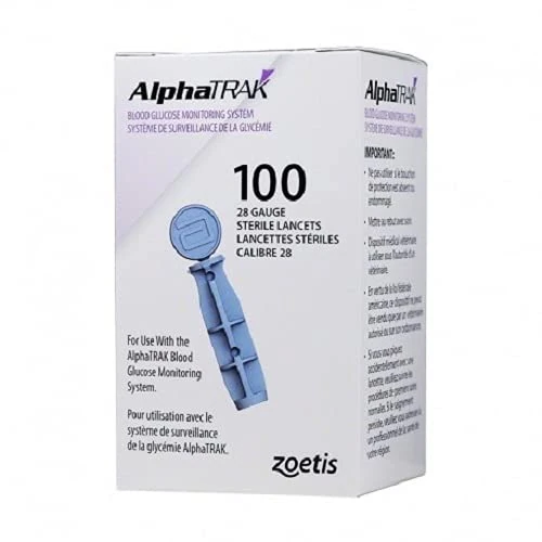 ZOETIS SAC ALPHATRAK 2 LANCETA 100UD, Black, Medium
