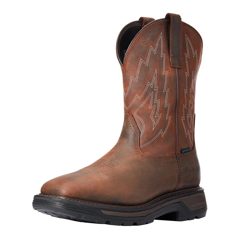 ARIAT Men's Big Rig H20 Composite Toe Work Boot, Dark Brown/Distressed Brown (Dark Brown/Distressed Brown, Numeric_14)