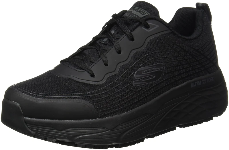 Skechers Men's Max Cushioning Elite Sr Rytas Sneaker, Black Textile Synthetic, 9 UK