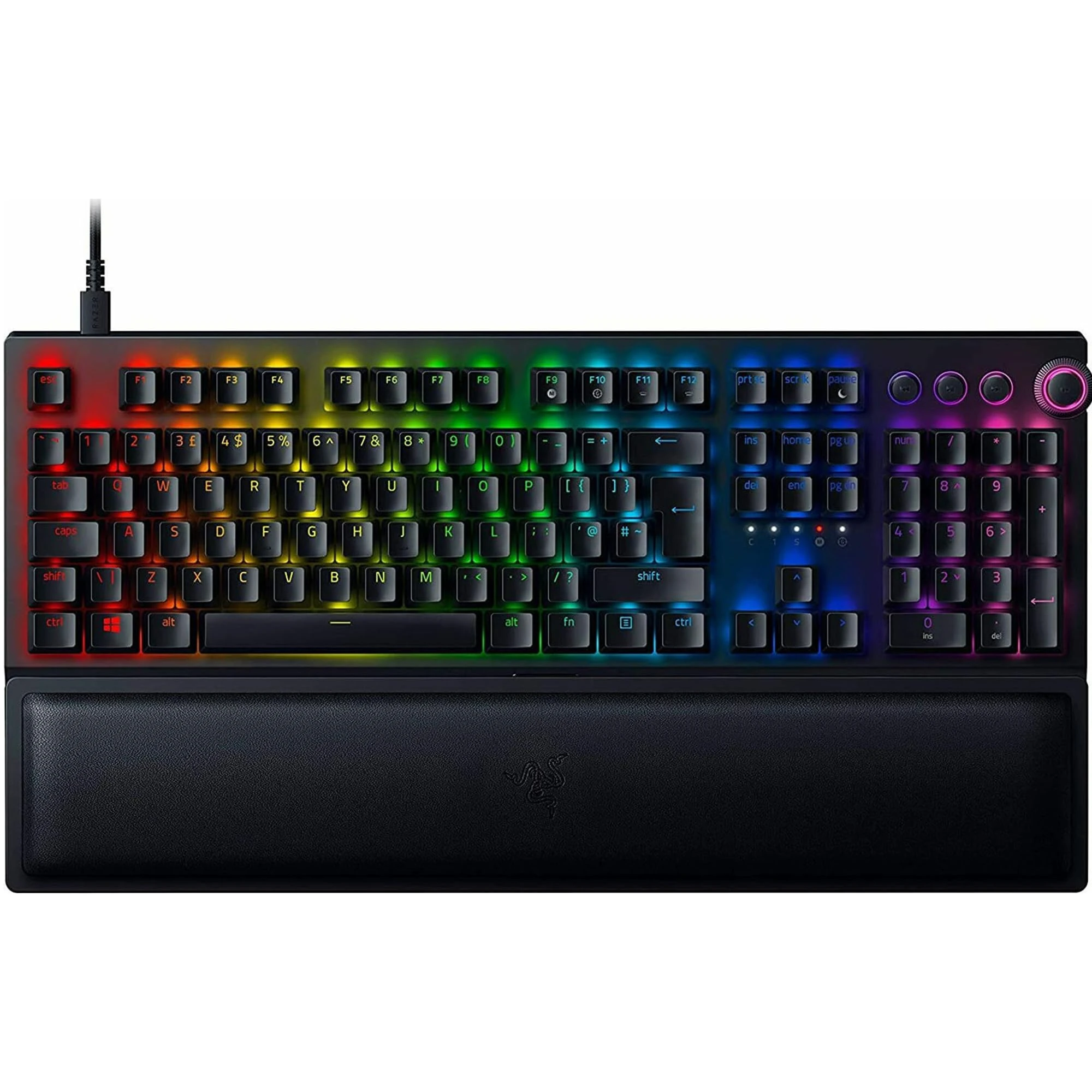 Razer BlackWidow V3 Pro (Green Switch) - Wireless Full-height Mechanical Gaming Keyboard (Clicky Mechanical Switches, RGB Chroma Lighting, Wrist Rest, Bluetooth, USB-C) UK Layout | Black