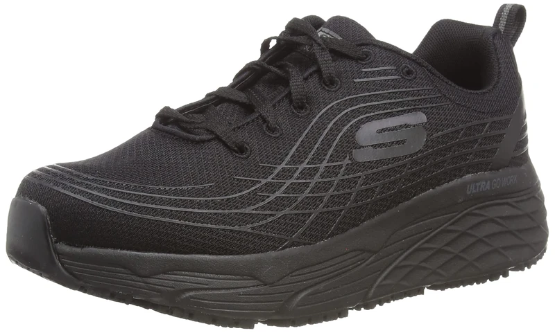 Skechers Women's Elite Sr Sneaker, Black, 6.5 UK