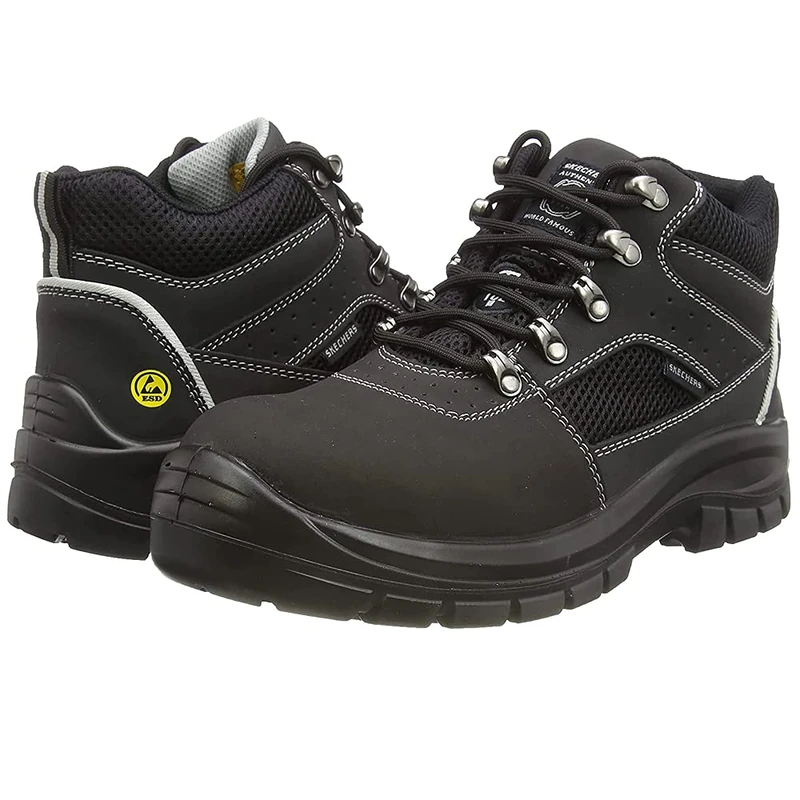 Skechers Men's TROPHUS LETIC Ankle Boot, Black, 13 UK