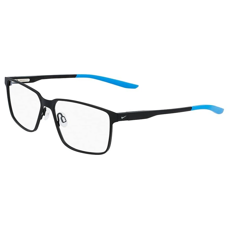 NIKE Men's NIKE 8048 Sunglasses, SATIN BLACK/PACIFIC BLUE, 55