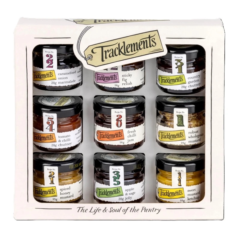 Tracklements | 9 Mini Jar Gift Pack, 9 x 25g