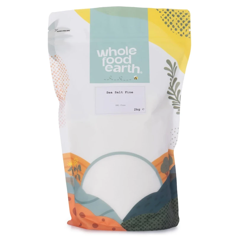 Wholefood Earth Fine Sea Salt 2 kg | GMO Free