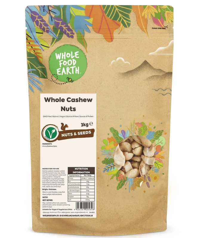 Wholefood Earth Whole Cashew Nuts 3 kg