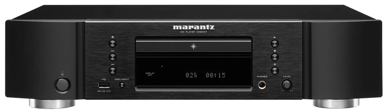 Marantz CD6007 HiFi CD Player, CD Player with CD and CD-R/RW Playback, USB, D/A Converter, Headphone Amplifier with HDAM-SA2, Gold-Plated Outputs, Black