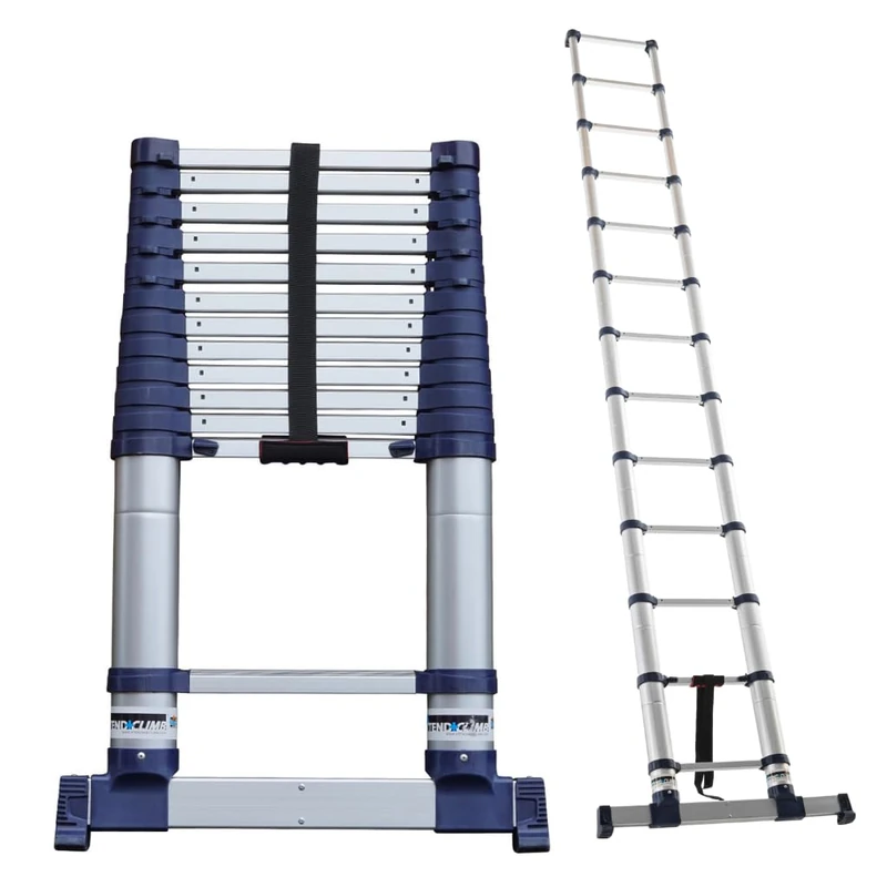 TB Davies 3.8m (12.46ft) Xtend+Climb ProSeries S2.0 Telescopic Ladder, Storage Height 0.90m (2.95ft), Max Load 150kg