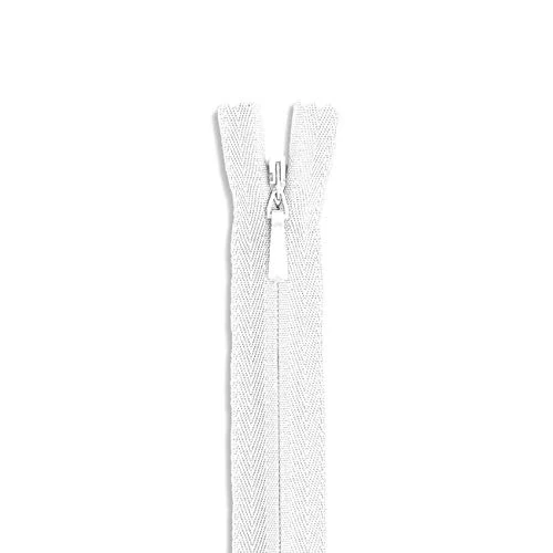 9" Invisible Nylon Bridal Gown Zipper White 9 inch Zip for Sewing Craft