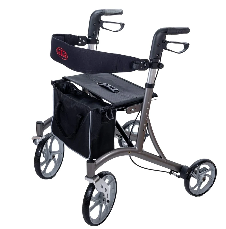 Antar AT51037 Rollator with Shopping Bag and Back Strap