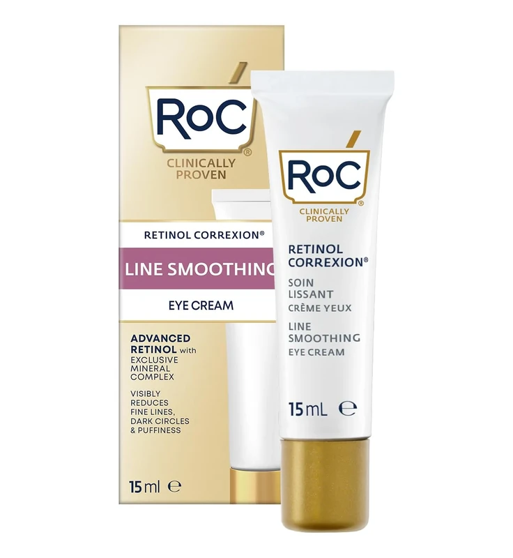 RoC Retinol Correxion Line Smoothing Eye Cream | For Wrinkles, Dark Circles & Puffy Eyes | 15 ml