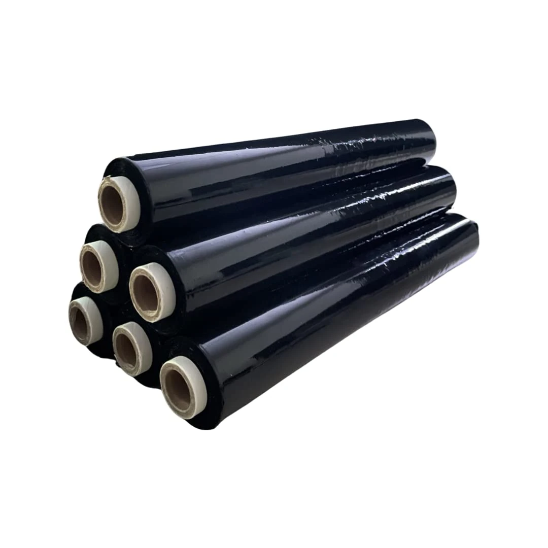REQUISITE NEEDS Heavy Duty Shrink Wrap Roll Cling Film Packaging 400MM x 250M (Pack Of 6) (Black)