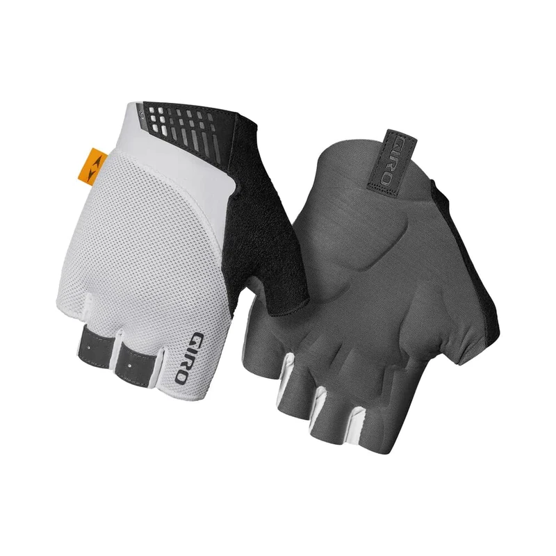 Giro Supernatural Glove Seamless Molded Palm Multi-Density Padding for Comfort & Control Road & Mixed-Surface Riding Color: White, Size: S
