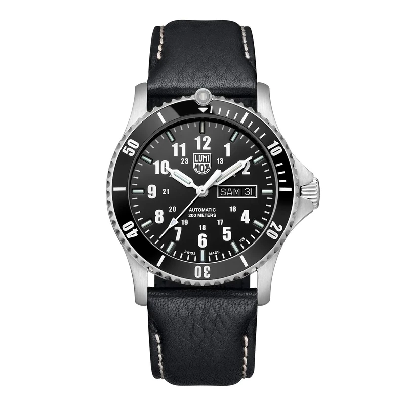 Luminox Automatic Sport Timer XS.0921 Mens Watch 42mm - Sport Watch in Black/Silver Day/Date Function 200m Water Resistant Sapphire Glass