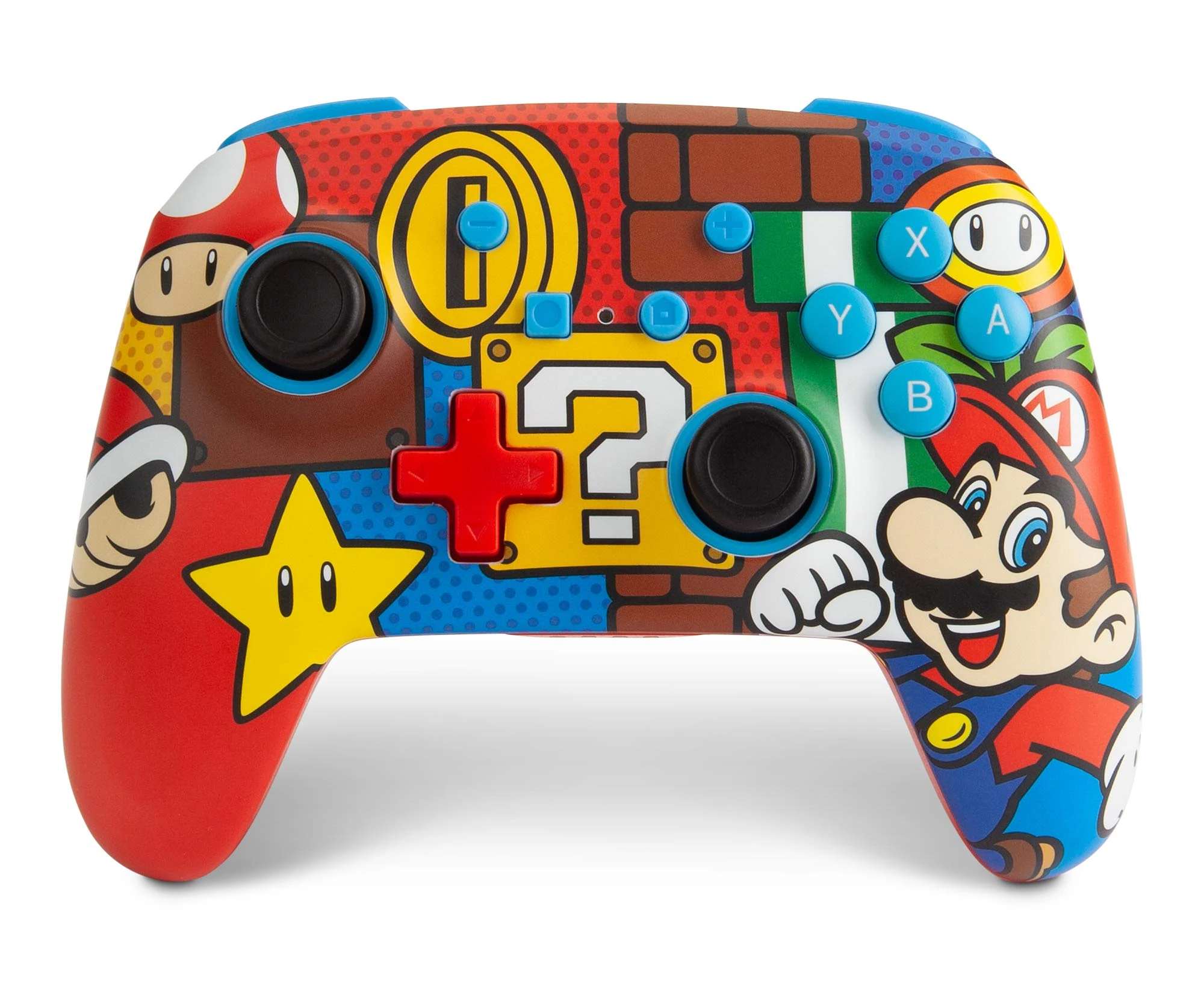 PowerA Enhanced Wireless Gamepad for Nintendo Switch - Mario Pop, Switch OLED & Lite, Bluetooth Controller, Officially Licensed