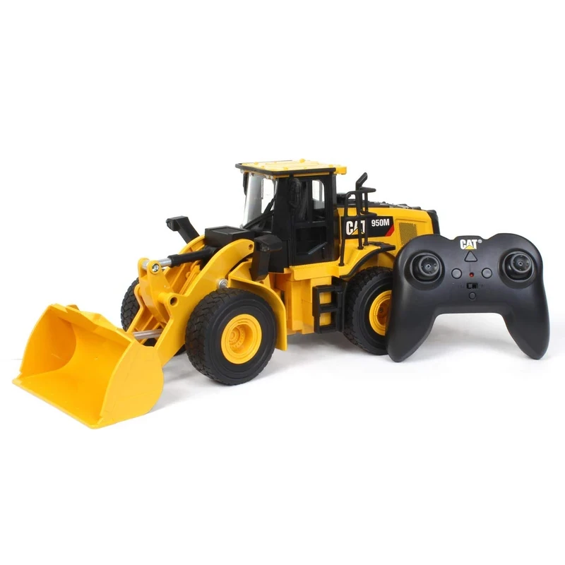 Carrera RC CAT 25003 1:24 950M Wheel Loader Toy, Yellow