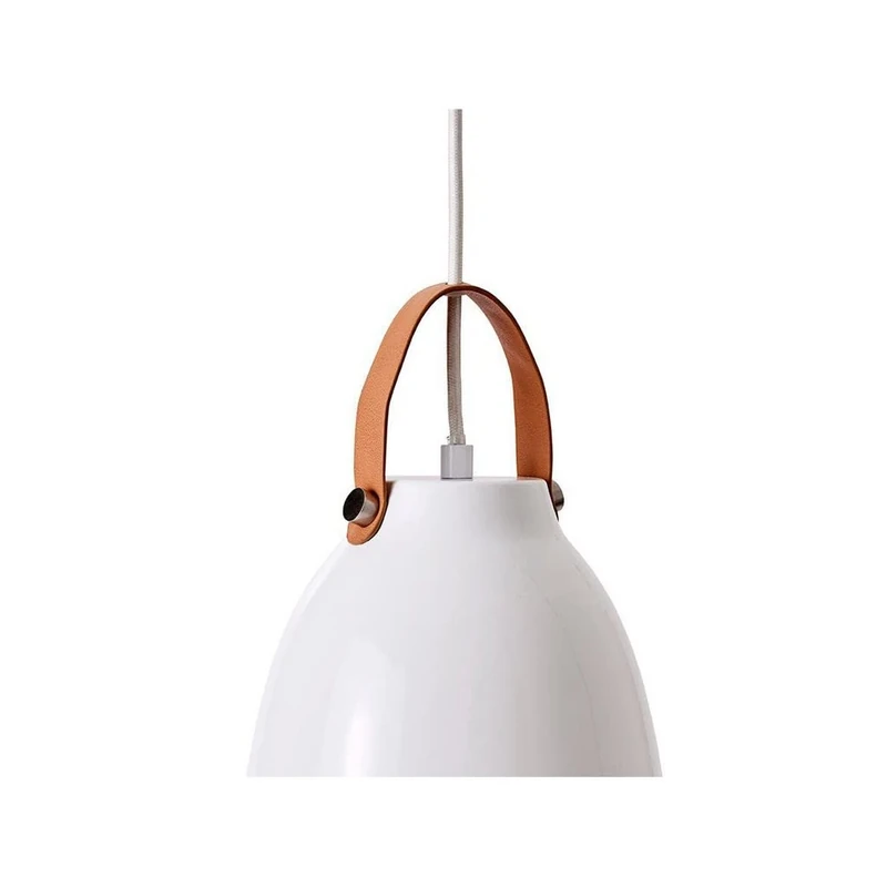 Dyberg Larsen Copenhagen Hanging Pendant Light, 19.5 cm Diameter, Glossy White