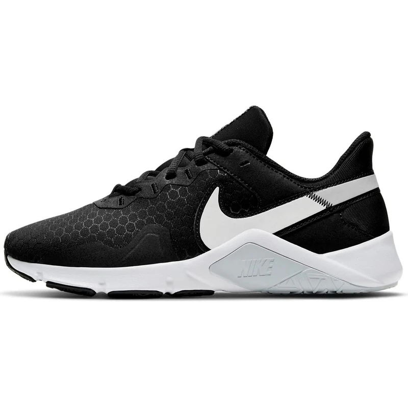 NIKE Women's WMNS Legend Essential 2 Training Shoes, Black White Pure Platinum, 3.5 UK