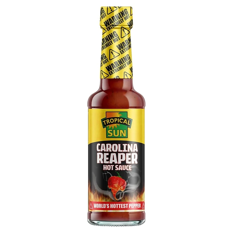 Tropical Sun Carolina Reaper Sauce | Worlds Hottest Chilli | 148ml (Pack of 1) - Image 1