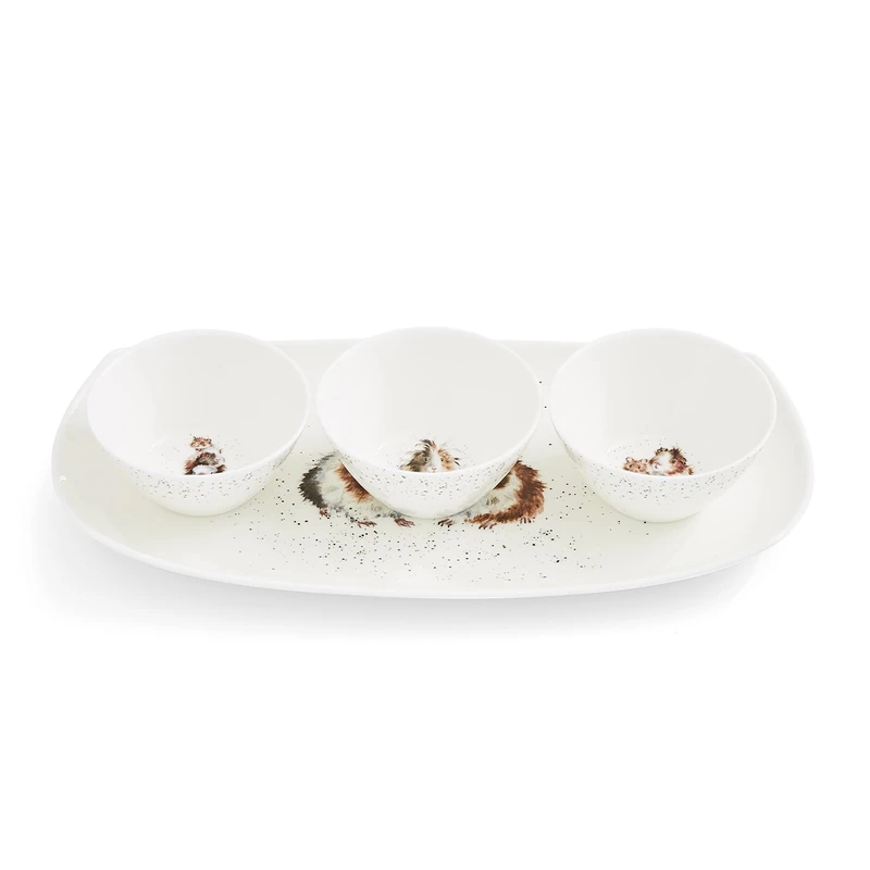 Wrendale Designs - 'Lettuce Be Friends' 3 Dishes and Tray Set - Image 1