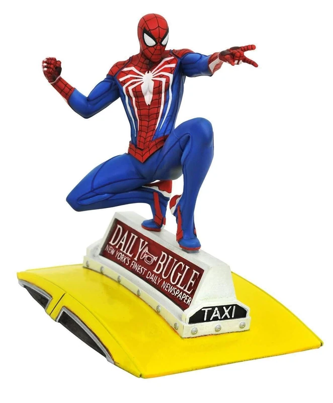 DIAMOND SELECT TOYS Spider-Man (on Taxi) Gallery Diorama - Image 1
