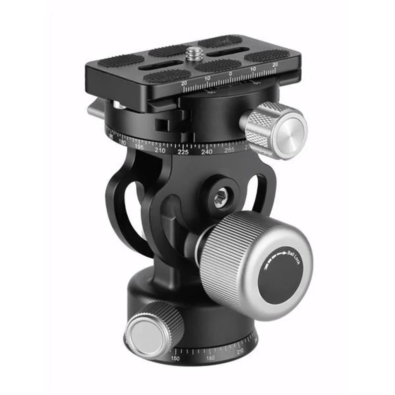 Leofoto - Monopod Head - Mounted on Tripod Plates with diameter of 48mm and 3/8-inch Threaded Connection - Carrying Weight: 12 kg - VH-20