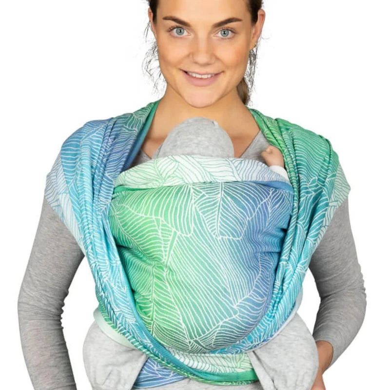 Hoppediz Baby Sling from Birth, Newborn to Toddler, 100% Organic Cotton (Organic), Grenada Cream, 5.40 m