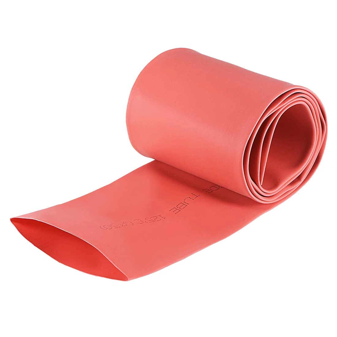 sourcing map Heat Shrink Tubing, 50mm Dia 80mm Flat Width 2:1 rate Shrinkable Tube Cable Sleeve 1m - Red