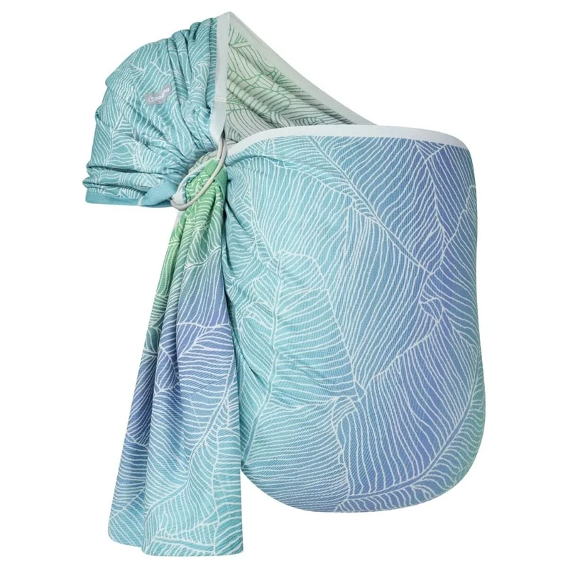 Hoppediz Ring-Sling Baby Sling from Birth 100% Organic Cotton Grenada Design Cream